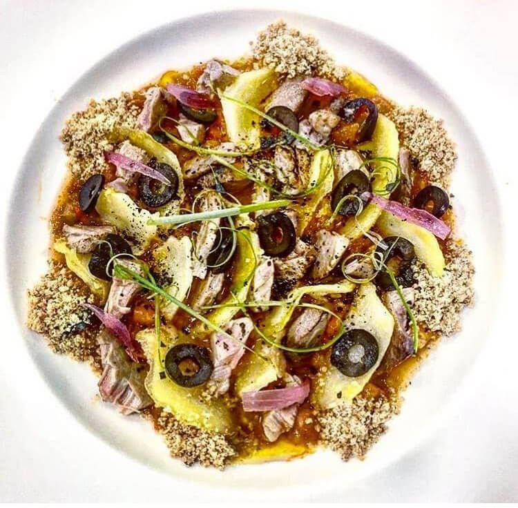 Receta de atún, aceitunas Gordal, boletus y Anchoas